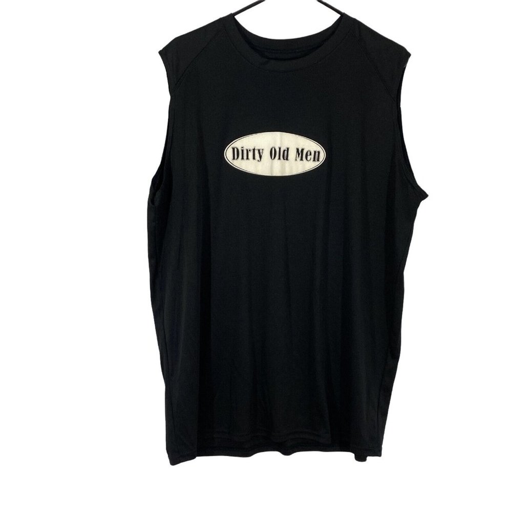 Dirty Old Men Row Rivers Of The World Badger Sport Black Pullover Tank Top Sz XL